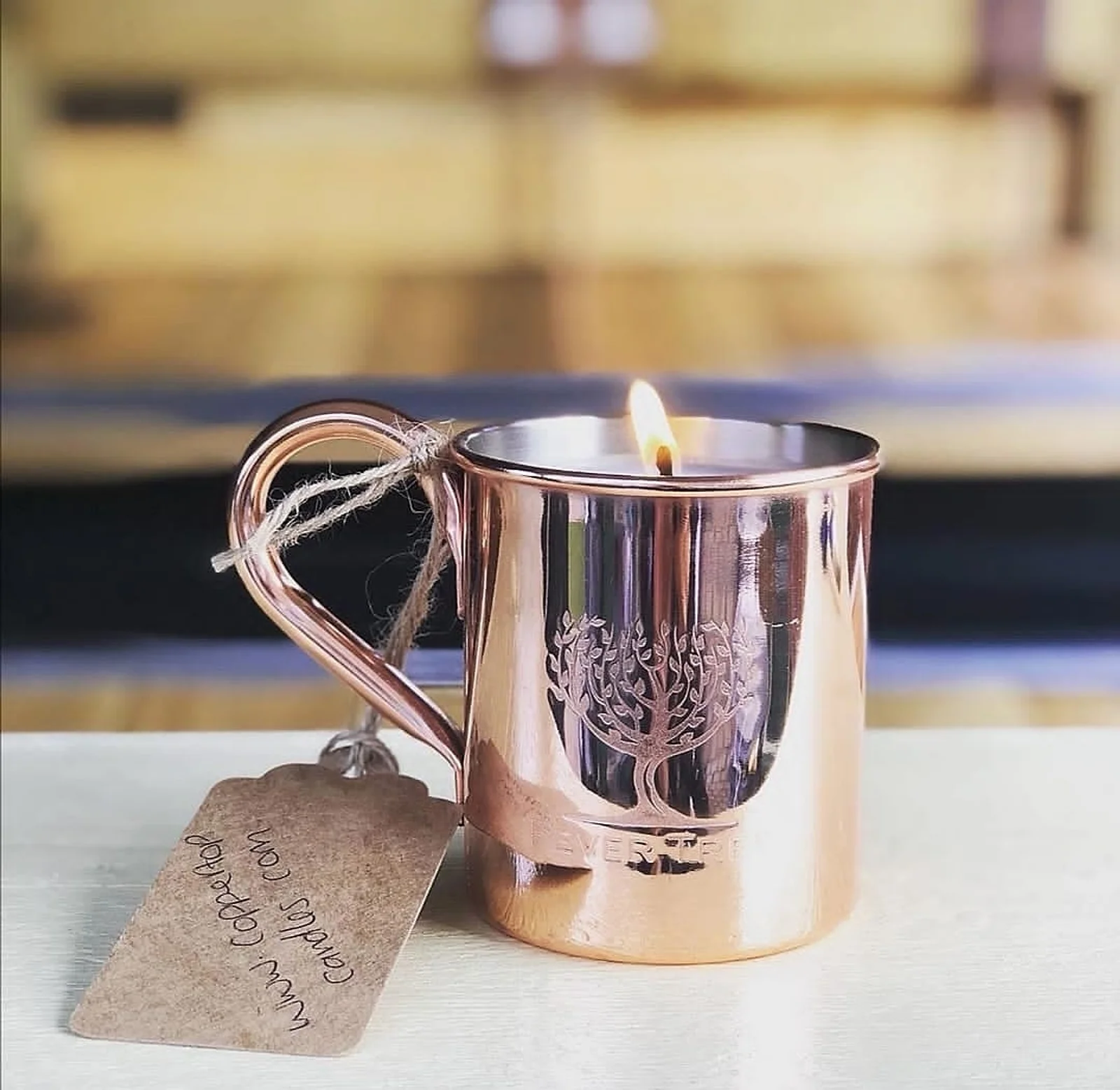 Gin & Tonic Soy Candle in Copper 'Fever-Tree' Mug