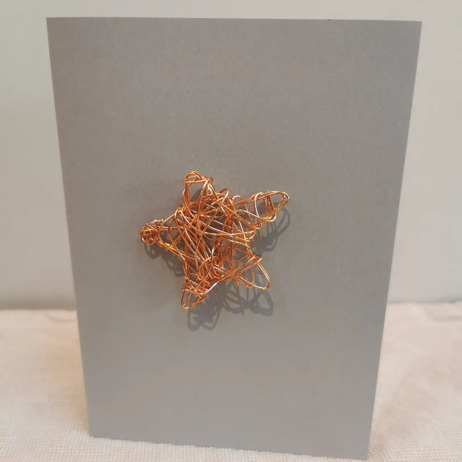 Thumbnail: Handmade Grey & Copper Greetings Card