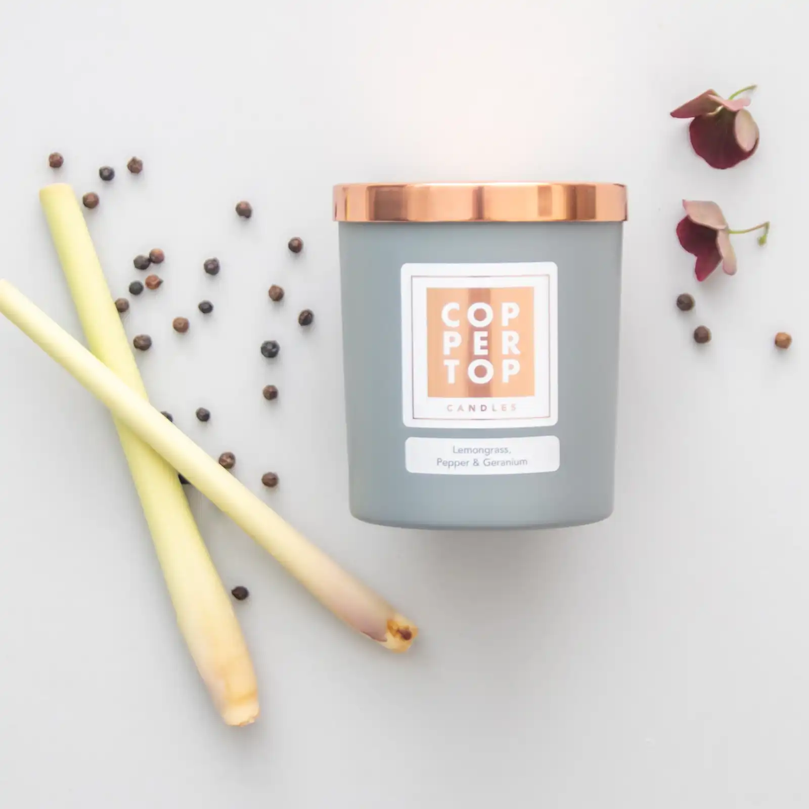 Thumbnail: Lemongrass, Pepper & Geranium Aromatherapy Soy Wax Candle