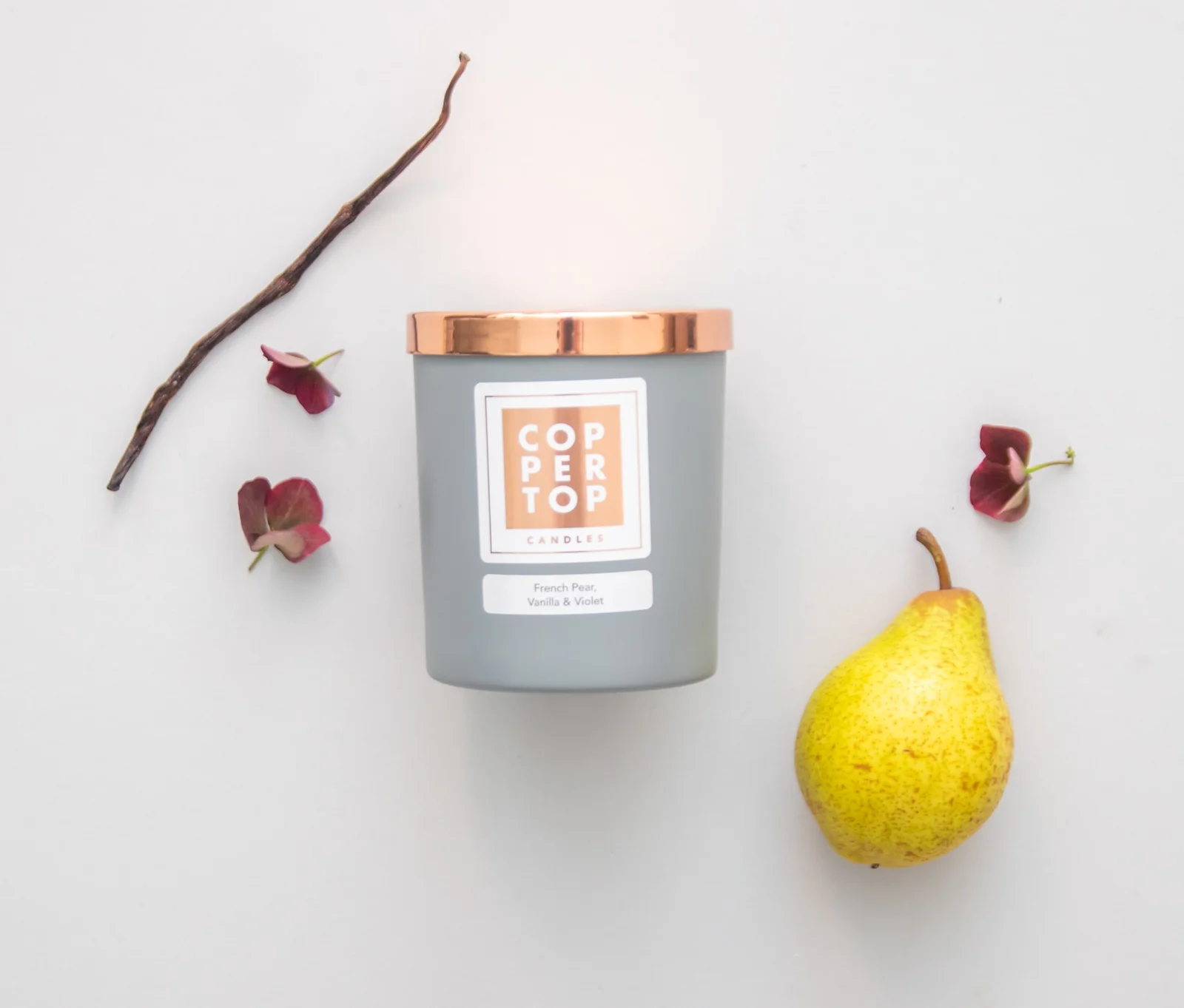 French Pear, Vanilla & Violet Aromatherapy Soy Wax Candle