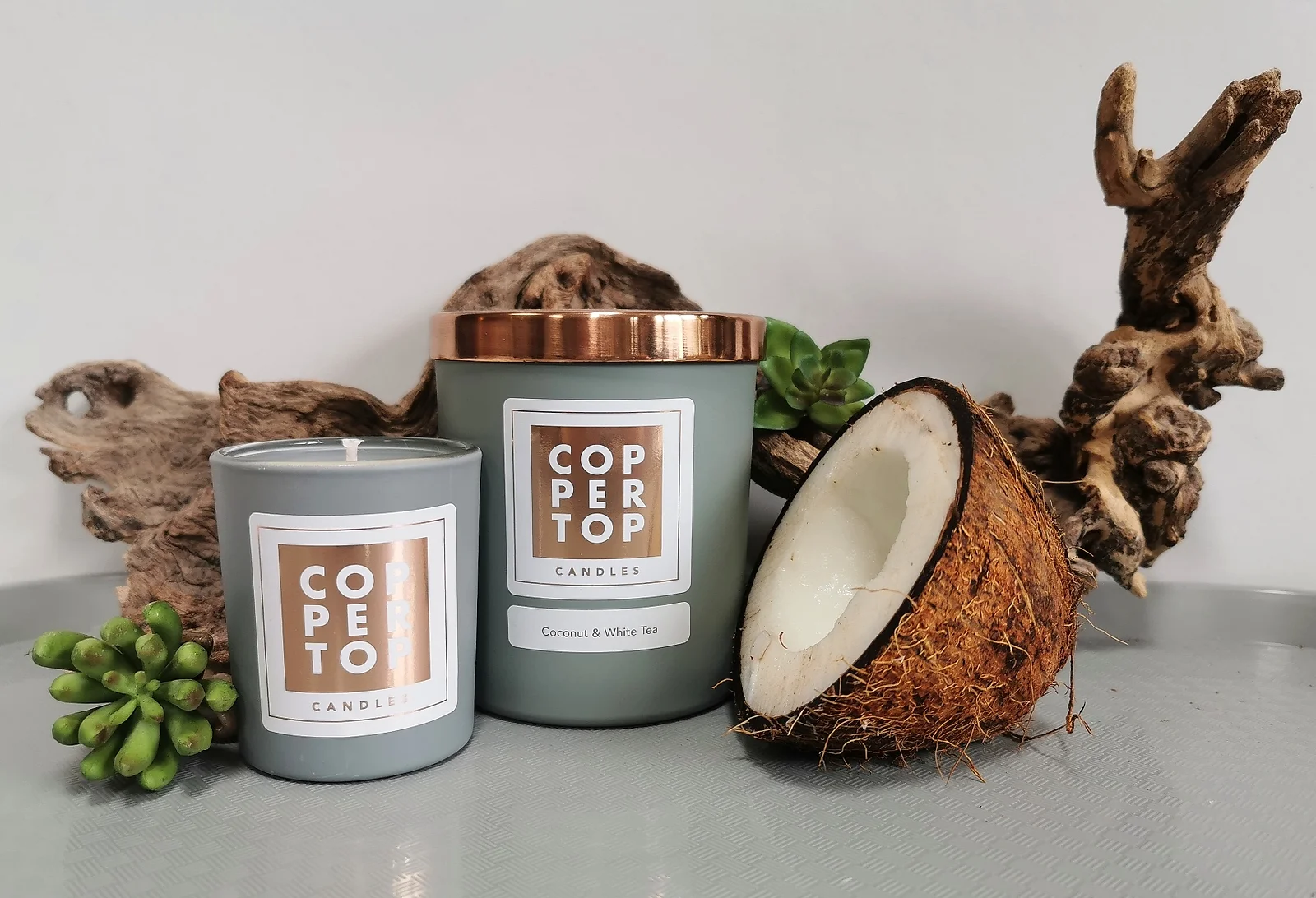 Coconut & White Tea Aromatherapy Soy Wax Candle