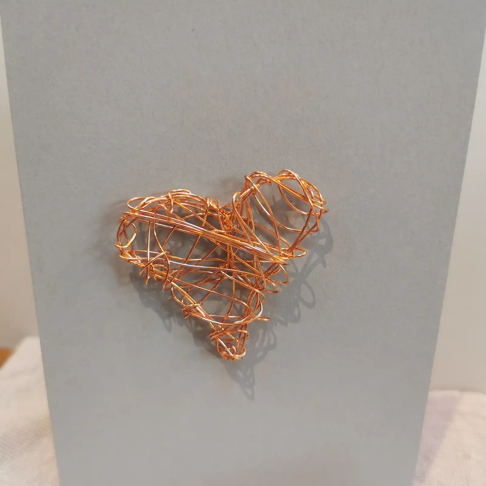 Thumbnail: Handmade Grey & Copper Greetings Card